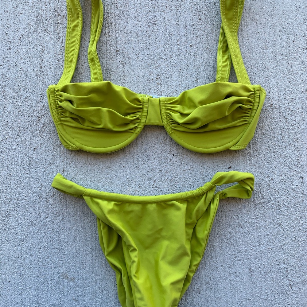 Belle the Label Oracle top and bare bottom bikini